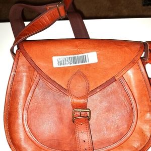 Leather crossbody purse-new